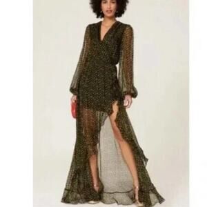 Caroline Constas Vivian Winter Rose Dress Size Medium